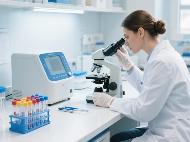 Coletas para exames laboratoriais veterin&aacute;rios em Pindamonhangaba: laborat&oacute;rio com microsc&oacute;pio